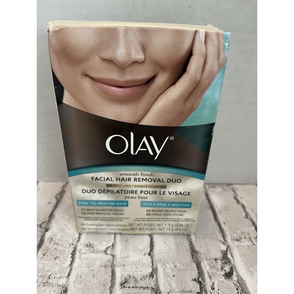 Olay Smooth Finish Facial Hair Removal Duo Fine to Medium Hair 2-Step Kit 0.6 oz